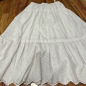 Ariat White Eyelet Maxi Skirt